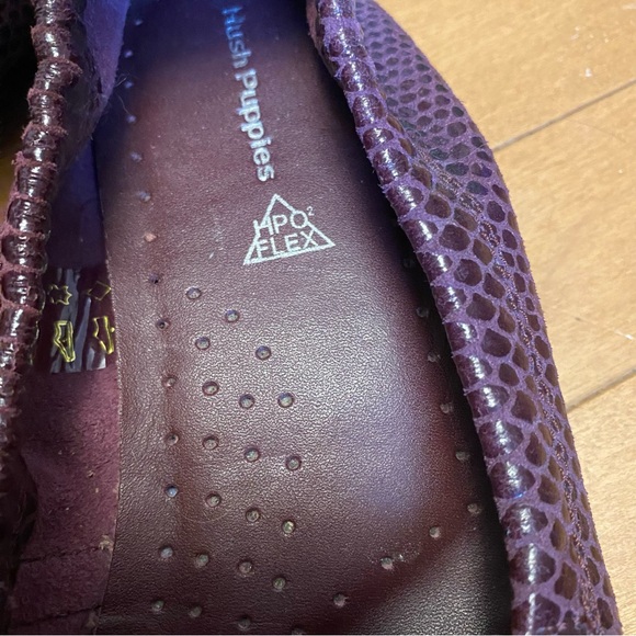 Hush Puppies Shoes Womens 8.5 M Casual Slip On Ballet Flat Plum Purple - Picture 3 of 8